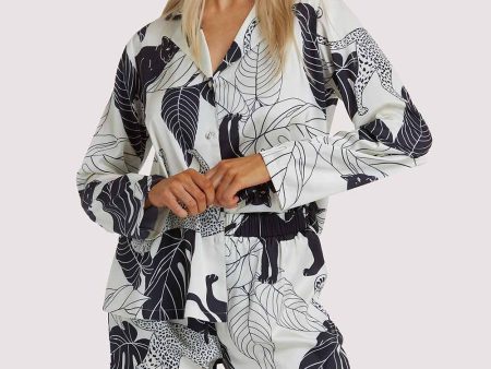 Panther Print Satin Pyjama Set Discount