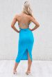 Zaria Midi Dress - Blue Shimmer For Cheap