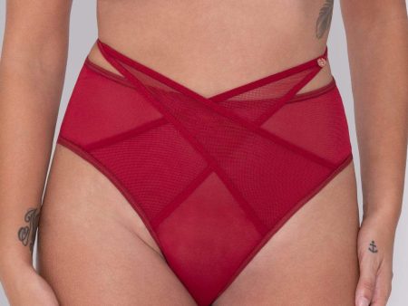 Black Magic High Waist Red Brazilian Brief Sale