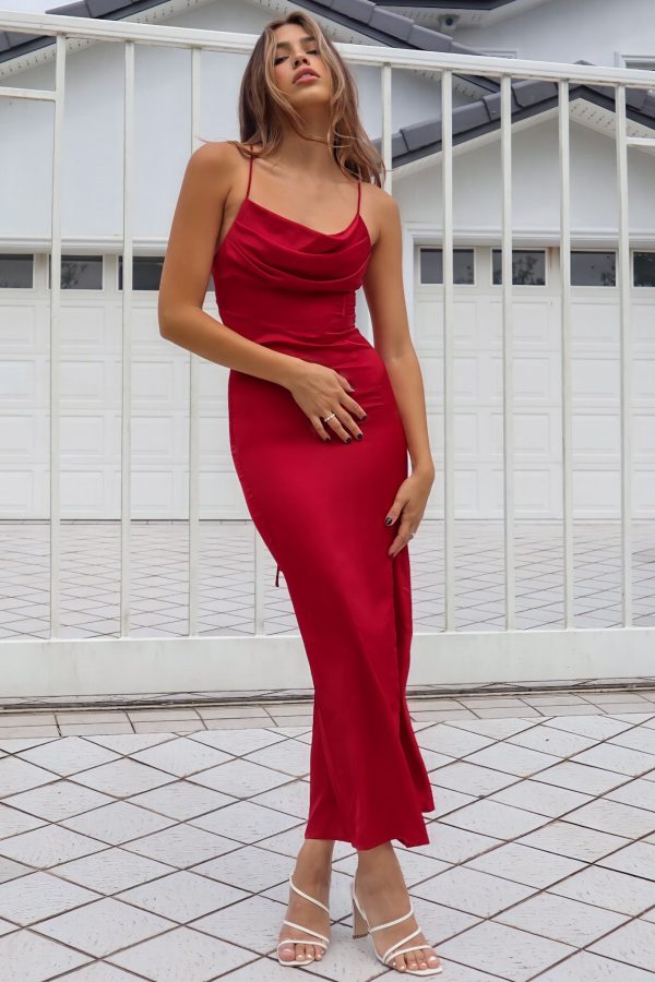 Taleah Formal Dress - Wine Discount