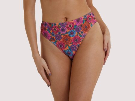 Wolf & Whistle Scarlett Floral High Leg High Waist Bikini Brief Hot on Sale