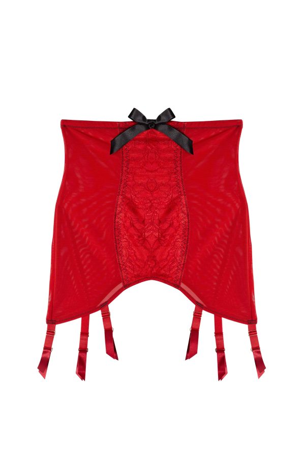 Elsie Lace Girdle Red Fashion