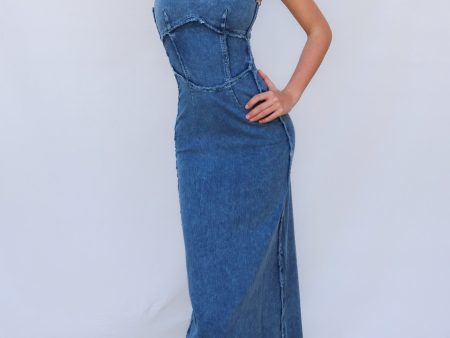 Pablo Denim Midi Dress - Denim For Discount