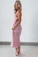 Alenka Satin Midi - Baby Pink Hot on Sale