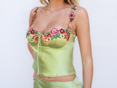 Holly Set Top - Green on Sale