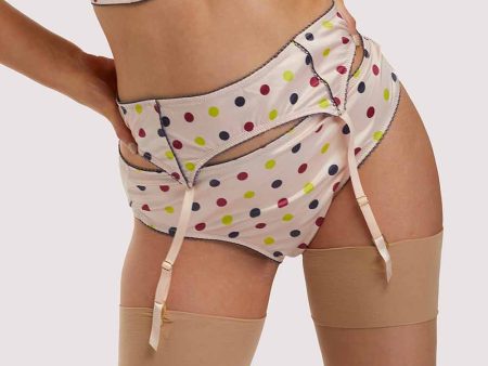 x PP Rowswell  polka Dot Peach Suspender Hot on Sale