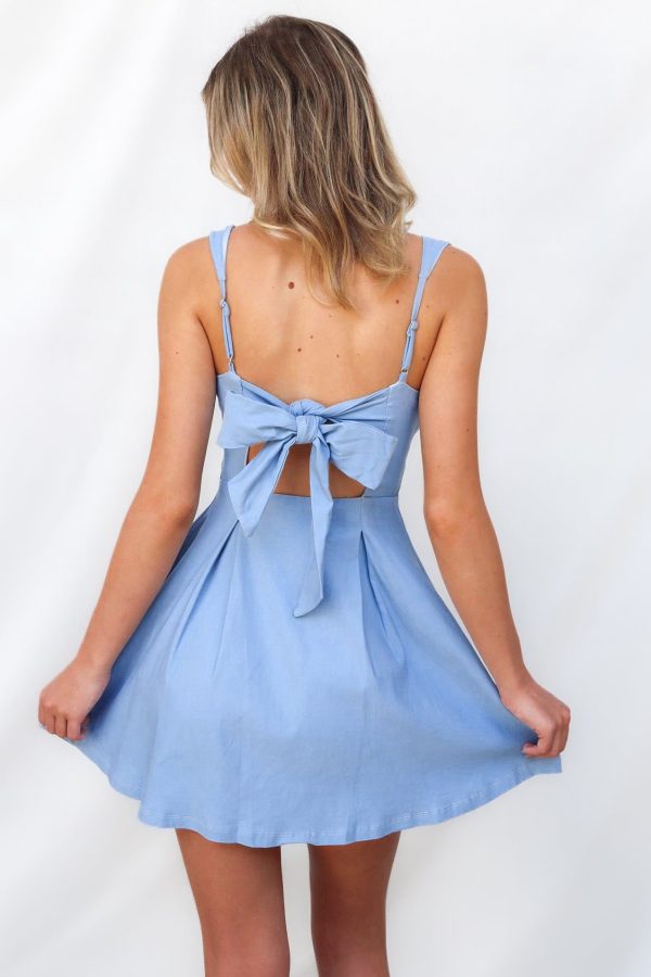 Alany Mini Dress - Blue Online Sale