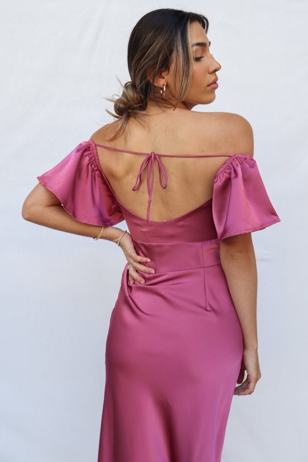 Tiara Midi Dress - Rose Pink Hot on Sale