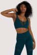 Teal Racer Back Sports Bra For Cheap