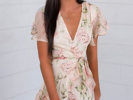 Butterfly Dress - Nude Bouquet Print Cheap