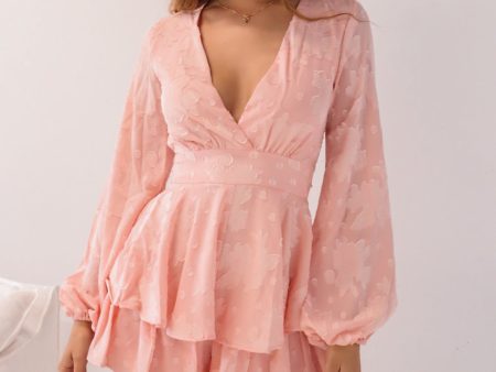 London Playsuit - Pink Floral Print Hot on Sale