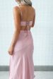 Alenka Satin Midi - Baby Pink Hot on Sale