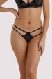 Maxine Black PVC Strap and Ring Detail Brief Online Hot Sale