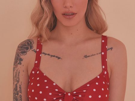 Collectif Polka Dot Knot Bikini Top Online