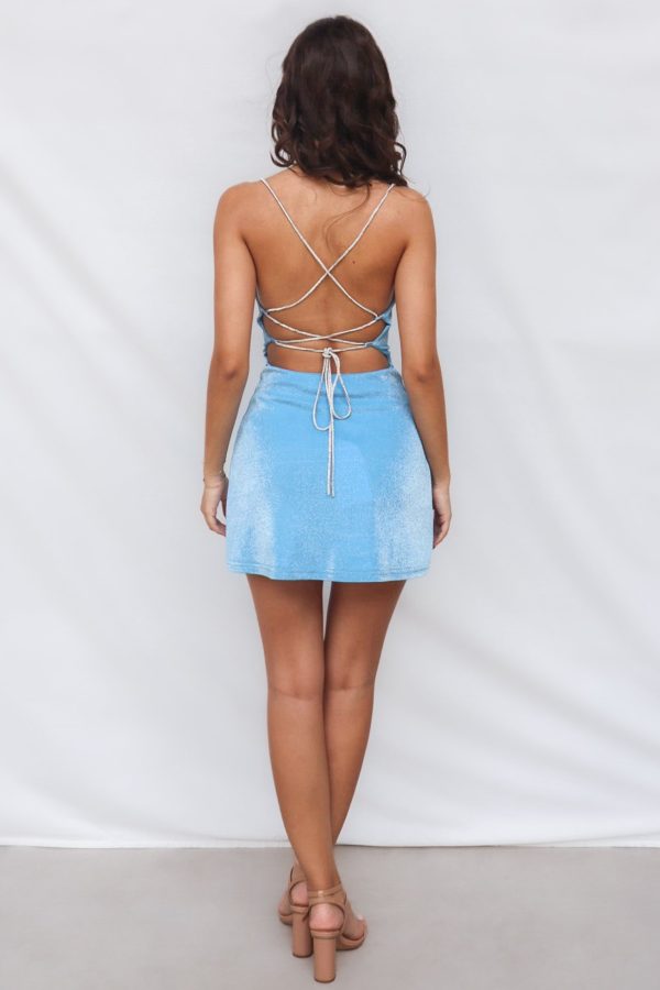 Evie Mini Dress - Blue Online now