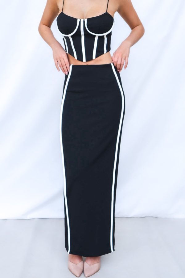 Tae Set Skirt - Black For Cheap