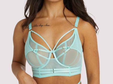 Eddie Aqua Crossover Wrap Bra Online now