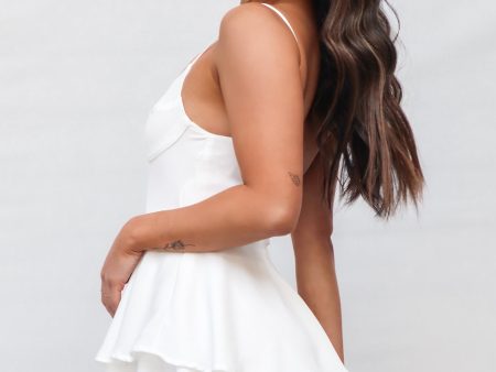 Petal Playsuit - White Cheap