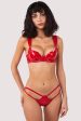 Maxine Red PVC Strap And Ring Detail Brief Online