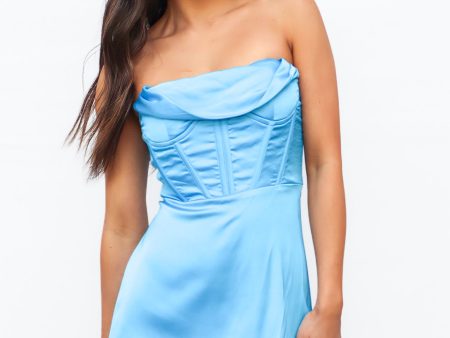 Zaphia Mini Dress - Blue Hot on Sale