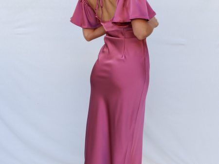 Tiara Midi Dress - Rose Pink Hot on Sale