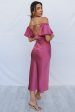 Tiara Midi Dress - Rose Pink Hot on Sale