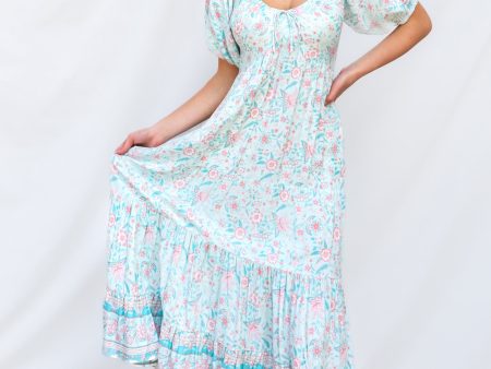 Kace Midi Dress - Blue Floral Discount