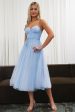 Cindy Tulle Midi Dress - Baby Blue Online Sale