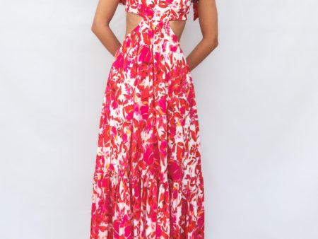 Pedro Maxi Dress - Red Floral on Sale