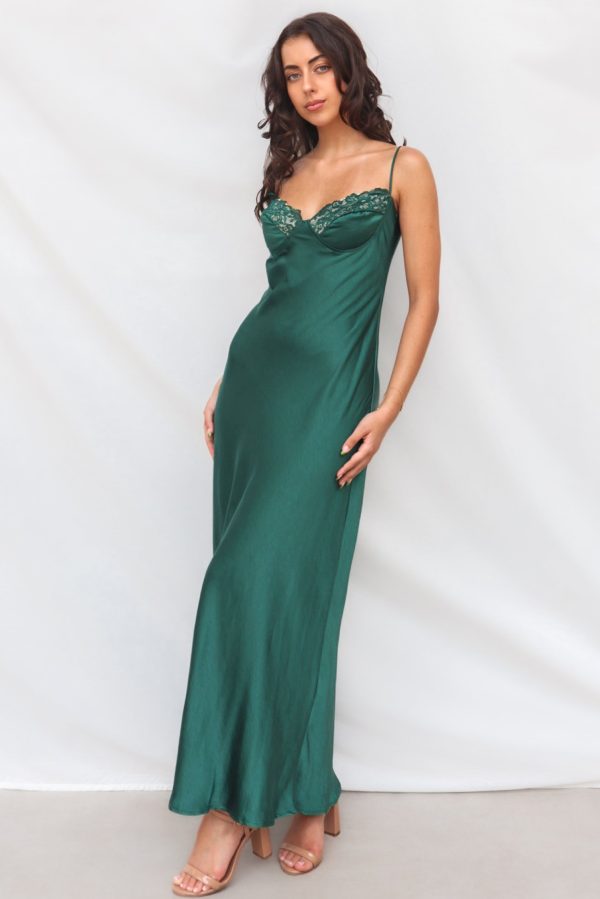 Alder Maxi Dress - Emerald For Sale