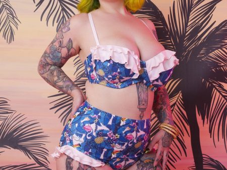 Collectif Toucan Frilled high waist brief Online Hot Sale