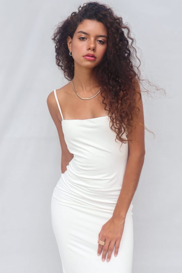 Nylah Midi Dress - White Online now