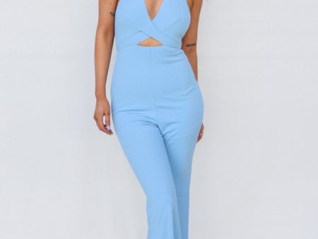 Odelia Jumpsuit - Baby Blue Hot on Sale