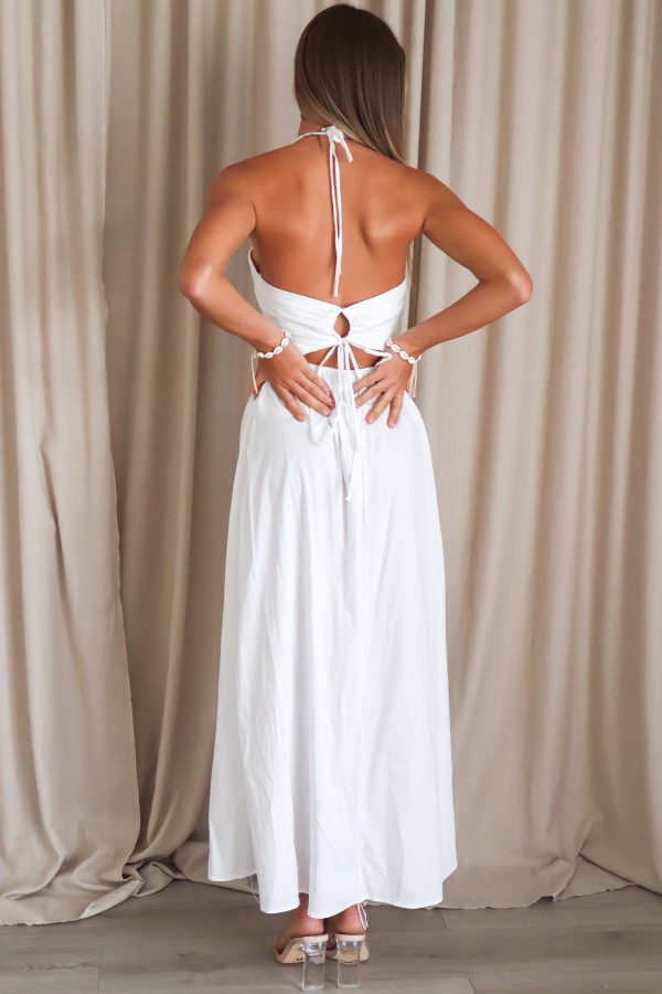 Alessandra Midi Dress - White Sale