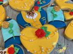 16 dozen Beauty and the beast themed cookies, sugar cookies, disney party, Bell cookies Online Sale