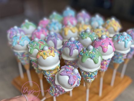 Pastel Ice cream Cone Cake Pops Online now