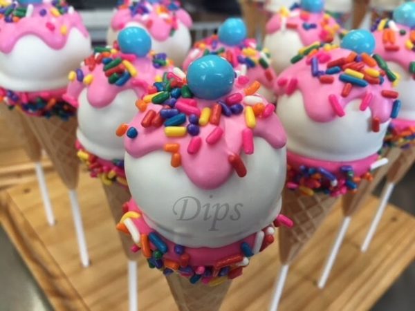 Pink Ice Cream Cone Cake Pops For Discount