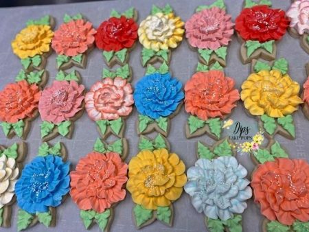 16 Mother s Day Flower cookies, Gift for her, decorated sugar cookies Fashion