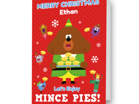 Hey Duggee Personalised  Mince Pies  Christmas Card Online Hot Sale