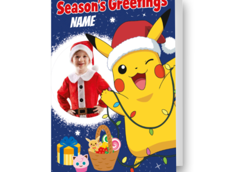 Pokémon Personalised Photo Christmas Card Sale