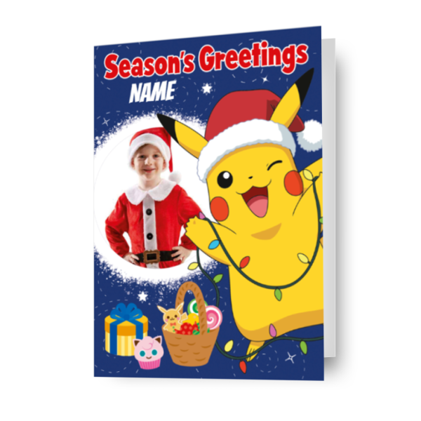 Pokémon Personalised Photo Christmas Card Sale