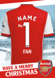 Arsenal FC Personalised Shirt Christmas Card Hot on Sale