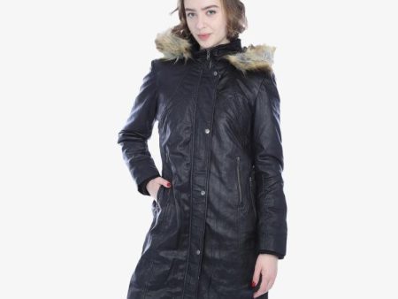 Ladies 3 4 length puffer jacket with hood Supply