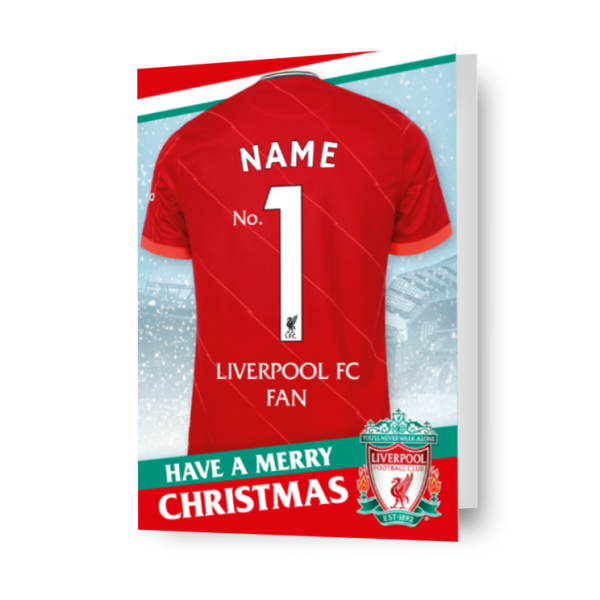 Liverpool FC Personalised Christmas Card Online Sale