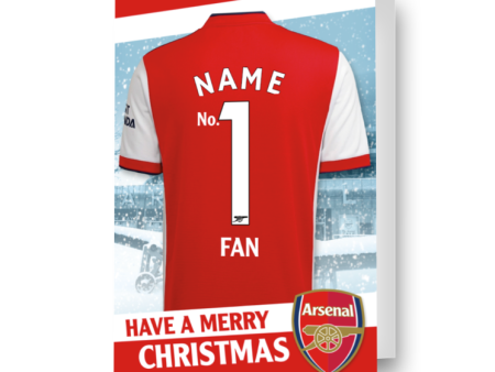 Arsenal FC Personalised Shirt Christmas Card Hot on Sale