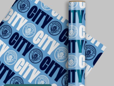 Manchester City FC 3m Roll Wrapping Paper Online now