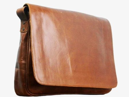 Leather Messenger Bag | Brown Hot on Sale