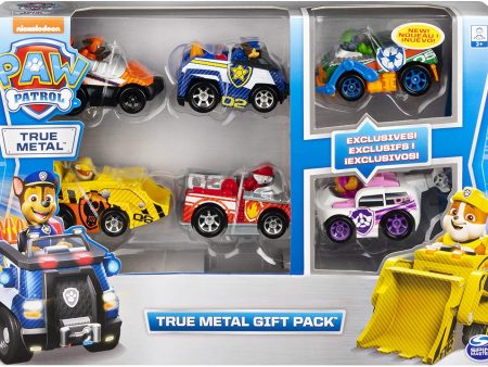 PAW PATROL True Metal Classic Gift Pack of 6 Collectible Die-Cast Vehicles, 1:55 Scale, Multicoloured on Sale