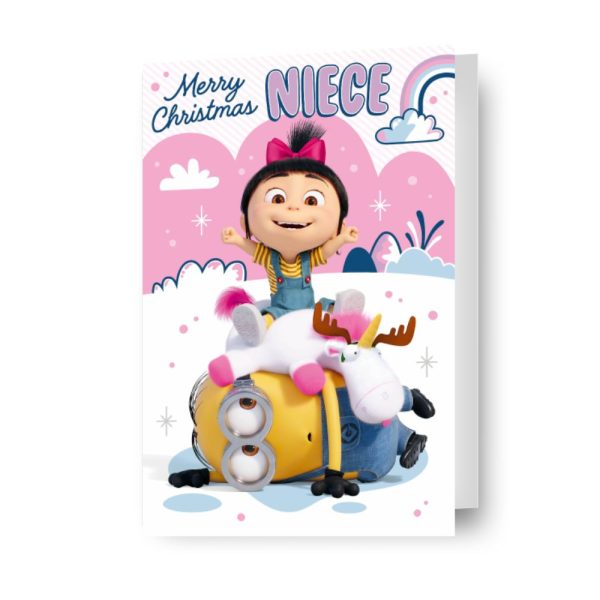 Despicable Me Minions Niece Christmas Card Fashion