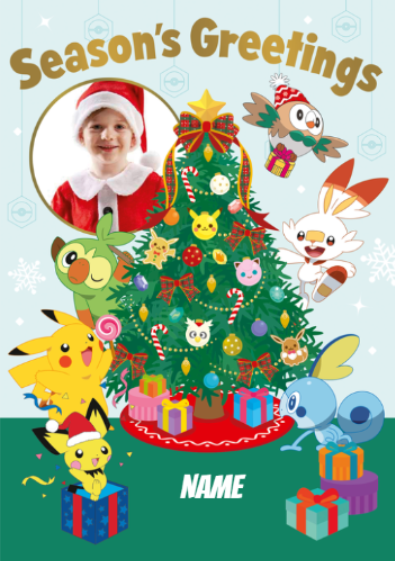 Pokémon Personalised Photo Christmas Card Online now